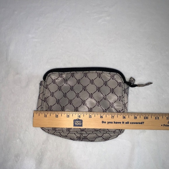 Lauren Ralph Lauren Monogram‎ Pouch Cosmetic Bag Travel Accessory Small - Picture 2 of 8